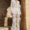 HIGH STREET Newest 2026 Designer Runway Suit Set Women's Single Button Guipure Lace Sequined Blazer Pants Suit