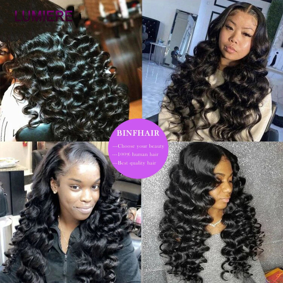 15A Loose Deep Wave Bundle With HD Closure 4X4 5x5 6x6 100% Virgin Brazilian Hair Weave Bundles 3/4 Bundle Deal  8-40" Wholeasle