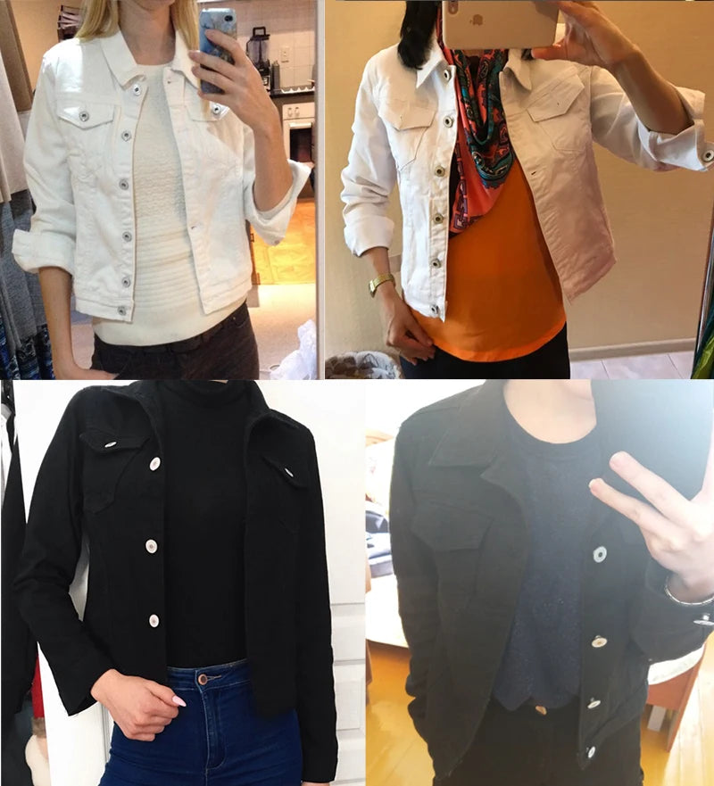 New Women's Denim Jacket Spring and Autumn 2026 Casual Short Denim Jacket Women's Korean Version Solid Color Jacket Clothes