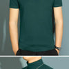 Men's Modal High Neck Short Sleeve T-Shirt Bottoming Shirt Silk Model Golf Wear Luxury Clothing Men's T-Shirt Bottoming Shirt
