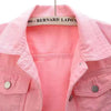 Damen Jeansjacke Frühling Herbst Kurze Jacke Rosa Jeansjacken Lässige Oberteile Lila Gelb Lila Blau Locker Sitzende Oberteile Damen Oberbekleidung