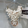 DEAT Fashion 3D Flower Design Backless Camisole For Women Spring New Arrival Trendy Mesh Outwear Sling Vests Female 11A03412