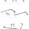 Men Blue Light Blocking Reading Glasses Women Dimond Cutting Rimless Eyeglasses Frame Anti Fatigue Hyperopia Presbyopic Eyewear