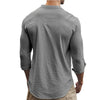 Spring and Summer Men's Shirt Cotton Linen Slim Casual Hawaii Solid Colour Basic Style Breathable Men's Versatile Tops