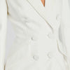 TWOTWINSTYLE Solid Slimming Long Blazer For Women Notched Collar Long Sleeve Tunic Patchwork Double Breasted Blazers Female New