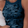 Summer Basic Elastic Tank Top Digital Printing T-shirt Women's O Neck Racerback Sexy Tank Top Stripe Print Sleeveless Tank Top