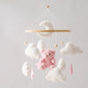 Baby-Kinderbett-Mobile-Rassel-Spielzeug 0-12 Monate Säugling Weicher Filz Teddy Samt Rosa Bär Bettglocke Hängendes Spielzeug Halterung Babybett Mädchen Spielzeug