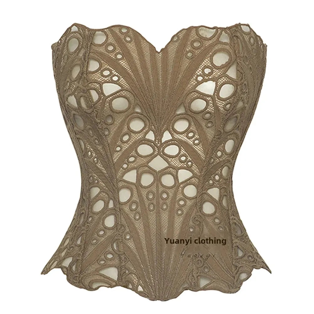 European Style Court Corset Double Layer Lace Bone Clothing Insprinting Shaping Underwear Fast Selling Popular Model