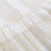 Sexy White Lace Women Dress Turtleneck Tassel Sleeve Slim Naked Waist Hollow Out Long Dress Summer Beach Female Knit Robe