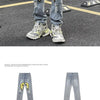 Irregular Ripped Hole Jeans Denim Pant Woman Man Straight Patchwork Baggy boyfriend y2k Punk Kpop Harajuku Streetwear Hip Hop