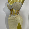 Sparkly Sequins Diamond Birthday Party Two Piece Set Evening Dress 2025 Women Sexy Singer Dancer NightClub Bar Performan Costume