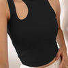 Sexy Rib-knit Tank Top for Women Summer Solid O-neck Sleeveless Crop Tops Street Vintage Korean Fashion Shirt Vest Y2K Clothes