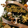 Desktop Mini Christmas Tree Golden Red Ball Flocking Tree With Led Lights Home Ornaments Christmas Decorations Holiday Festive