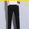 Fashion Mens Slim Fit Denim Pencil Pants High Quality Black White Skinny Stretch Jeans Mens High Street Jeans Four Season