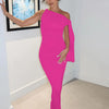 Hugcitar Fashion Solid O Neck Sleeveless Patchwork Sexy Bodycon Maxi Prom Dress Summer Women Clothes Party Festival Club Y2K