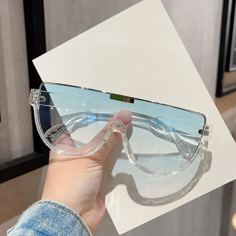 Vintage Halbrunde Sonnenbrille Damen Mode Monoblock Outdoor Brille Shades Trend 2023 Neues Design UV400 Brillen
