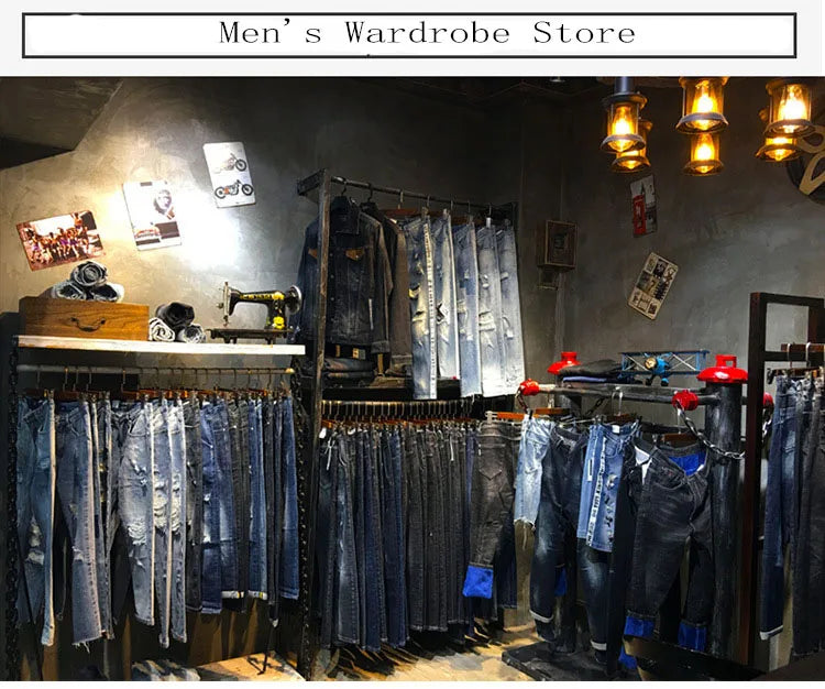 2023 New  Casual Mens Cotton Jeans Elastic Slim Skinny White Camouflage Printing Jeans Male Thin Denim Pants Vaqueros Hombre