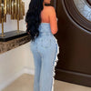 Sibybo Quaste Hollow Out Overalls für Damen Nieten Strass Trägerlos Rückenfrei Jeans Street Fashion Trend Jumpsuit Femme