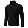 New Men's Sweater Half Zipper Pullovers Winter Warm Stand Collar Turtleneck Cotton Knitted Sweater Men Solid Color Sweatwear