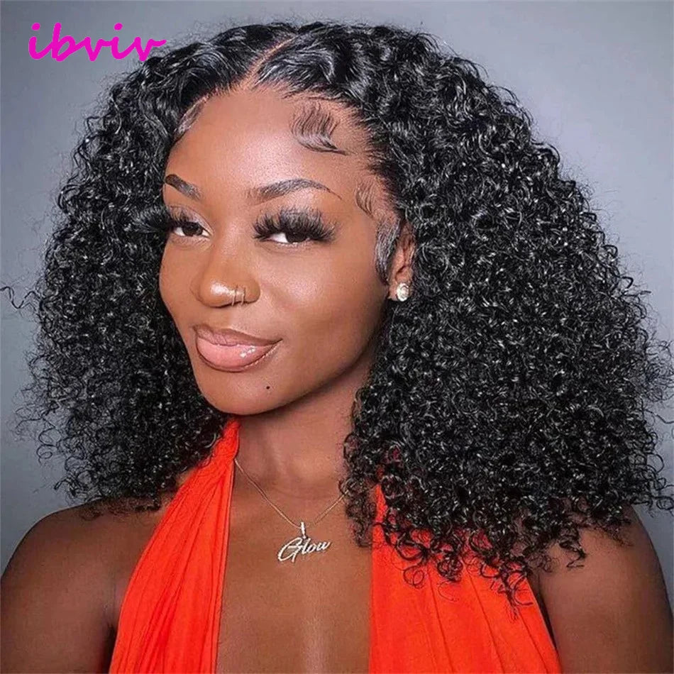 22Inch Vietnamese Hair 250 Density Kinky Curly Transparent 13x4 Lace Front Wig 13x6 Lace Frontal Human Hair Wigs Remy For Women