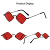 Square Polygonal Women Sunglasses 2025 Vintage Brand Diamond Rhombus Ladies Sun Glasses Men Female Fashion UV400 Shades Eyewear