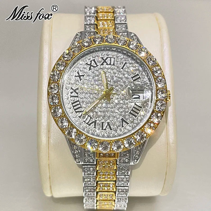 MISSFOX Pink Damen Armbanduhren Luxus Klein Zifferblatt Elegant Quarz Uhr Für Damen Icy Look Party Schmuck Mini Babe So Süß Armbanduhr