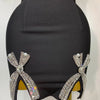 Damen Celebrity Sexy V-Ausschnitt Perlen Schwarz Mini Bodycon Bandage Kleid Luxus 2025 Gestrickte Elegante Abend Club Party Kleider