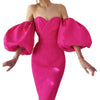 Red Puffy Sleeves Evening Prom Decoration Removable Sleeves Elastic Bride Bolero Wedding Sleeves
