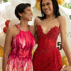Exquisite Sexy Red Beading Tassel V Neck Side Slit Prom Dress Glittering Sequins Crystal Luxury Prom Wedding Party Gowns