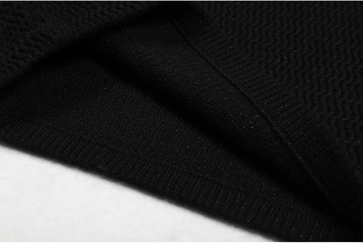 High Quality New Fashionable Elastic Knitted V-neck Luxurious Exquisite Nail Bead Piece Cardigan Slim Fit Short Skirt Women Set