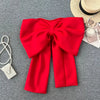 Women Hotsweet Sleeveless Sexy Zipper Chic Three-dimensional Butterfly Bow Slim Strapless Tank Top High Street Autumn Clothing