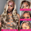 HD Ash Blonde Lace Front Wig 4/613 Highlight Wig 13x4 Colored Brazilian Human Hair Wigs Woman Body Wave 613 HD Lace Frontal Wig