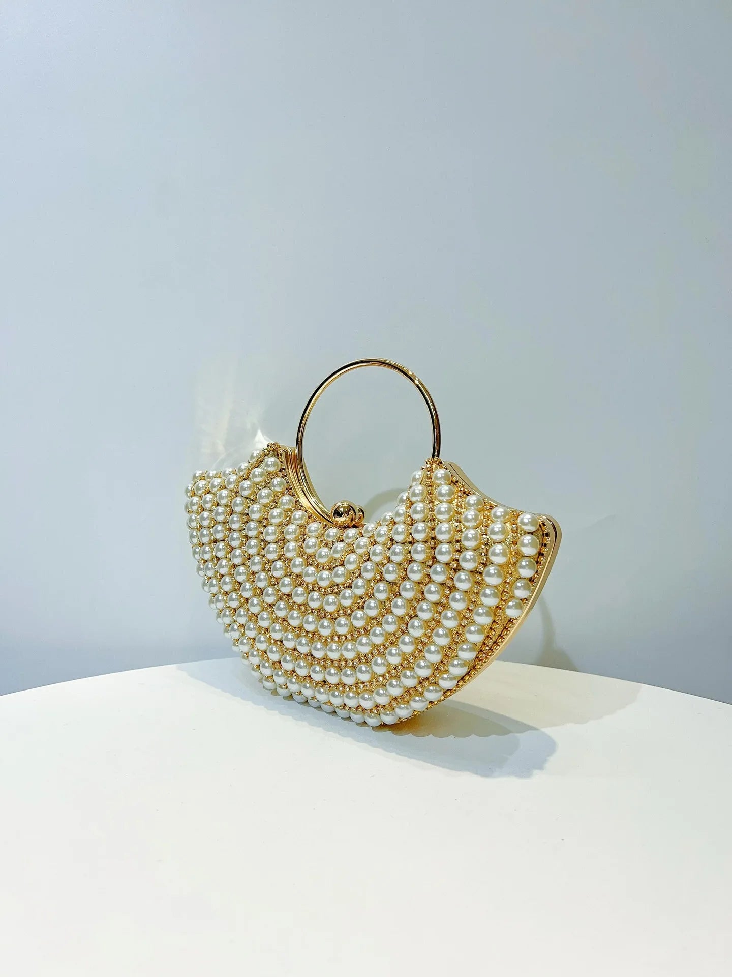 Luxuriöses Design Glitzernde Bankett-Clutch-Tasche Mode Perlmutt-Einlage Hochzeitshandtasche Damen Umhängetasche mit Kette Neue Clutch-Geldbörse
