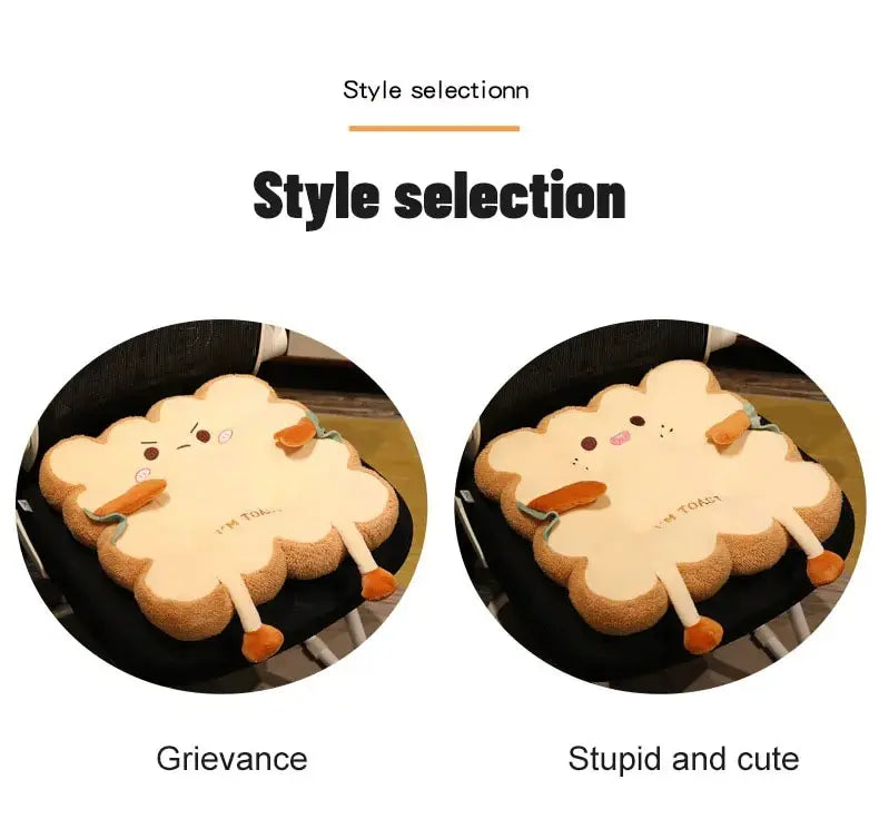1 Stück Simulation Brot Toast Kissen Gefüllt Memory Foam Kissen Sofa Stuhl Dekor Sitzkissen Niedliche Studenten Stuhlauflage