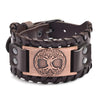 New Retro Wide Leather Pirate Compass Bracelet Men's Bracelet Celtic Viking Jewelry Compass Bracelet Accessories Party Gifts