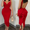 Elegant Dresses for Women Sexy Plunge Ruffle Hem Backless Party Dress 2023 Autumn Summer Spring Fashion Casual