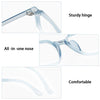 Fashion Anti Blue Light Glasses Ultra-Light Transparent Korean Gradient Big Square Frame Men Women Eye Protection Spectacles