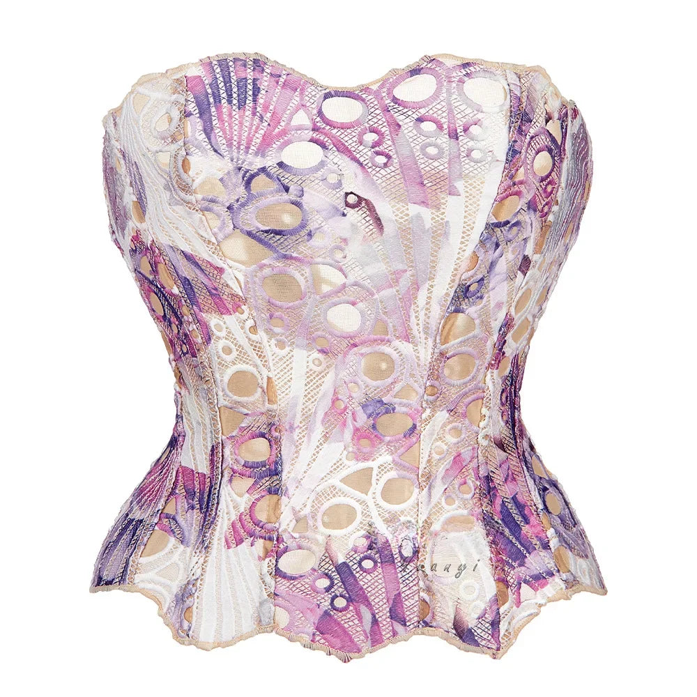European Style Court Corset Double Layer Lace Bone Clothing Insprinting Shaping Underwear Fast Selling Popular Model