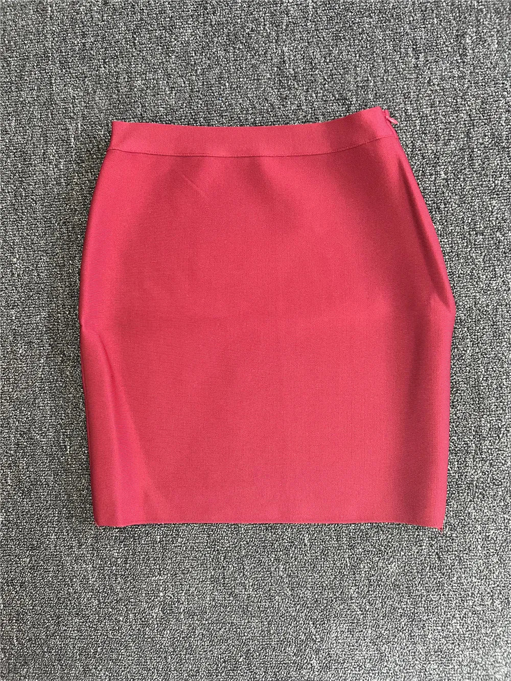 40CM Mini Kurzer Bodycon Bandage Rock Damen Sexy Super Kurze Bonbonfarbene Dehnbare Bleistiftrock Nightbar Club Party Ausgehen