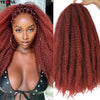 Yeaful 18 Inch Synthetic Marley Twist Braiding Hair Red Black Brown Ginger Bug Blonde #4 Pre Looped Marley Twists Crochet Hair
