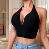 1x nahtloses, sexy Damen-Top, gerippt, atmungsaktiv, Dessous, Sport-Trägerhemd, Gymnastik-Tanktop, rückenfrei, Damenunterwäsche, Weste