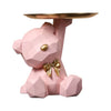 Geometrischer Bär Schlüsselhalter Figur Eingang Bastelarbeiten Harz Schreibtisch Dekoration Süßigkeiten Kleinigkeiten Haushaltswaren für Zuhause Wohnzimmer
