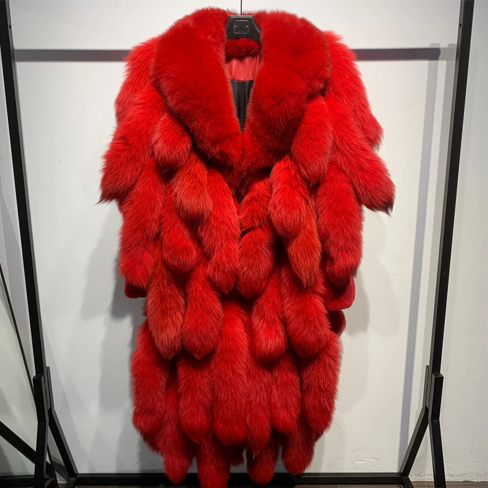 GO BALLISTIC YA Fox Fur Coat 2023 Winter New Natural Fur Clothing Fur Outwear 7337