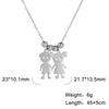 Couple Friend Personalized Necklace Custom Chain Name Mother Father Family Gift For Women Men Stainless Steel Pendant Jewelry