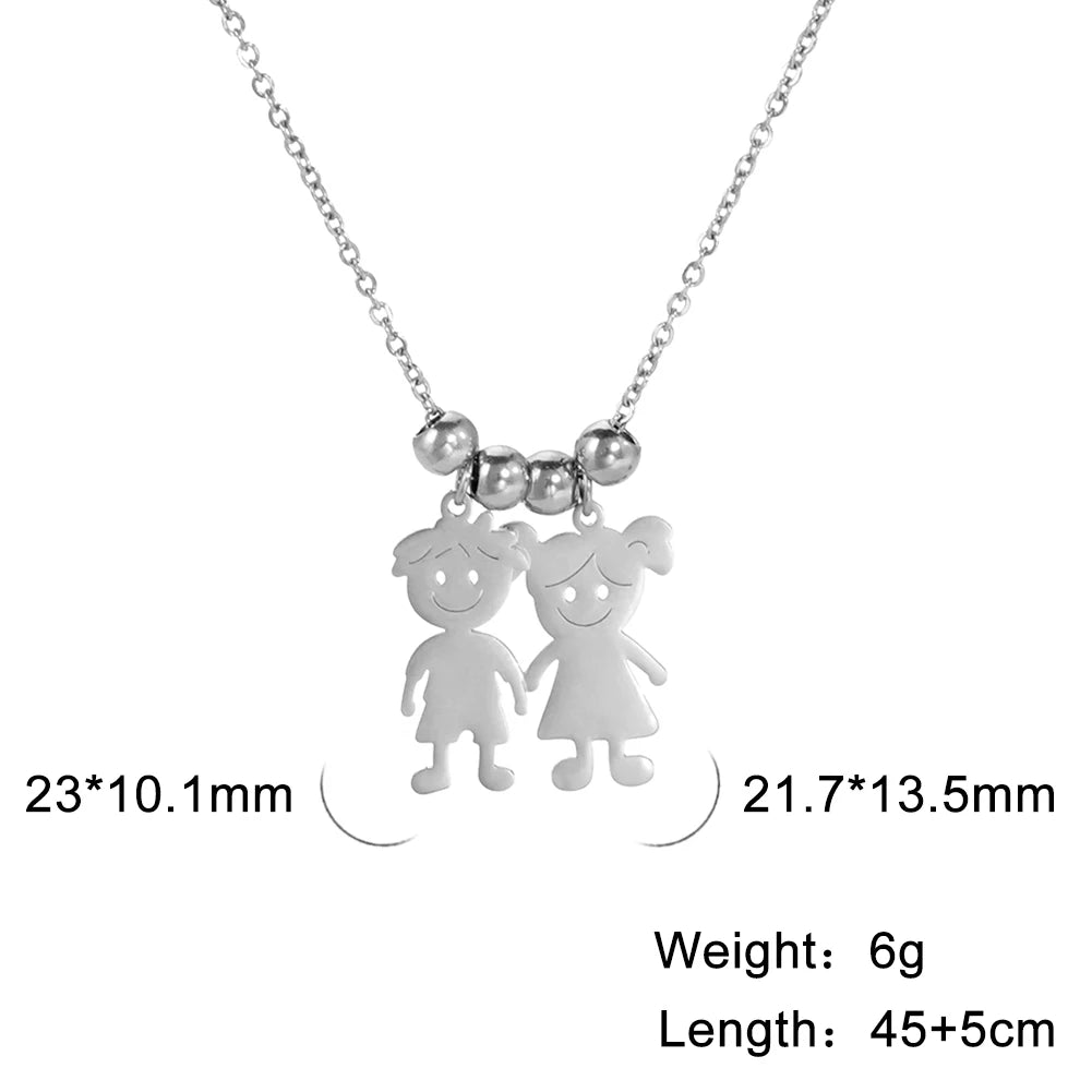 Couple Friend Personalized Necklace Custom Chain Name Mother Father Family Gift For Women Men Stainless Steel Pendant Jewelry