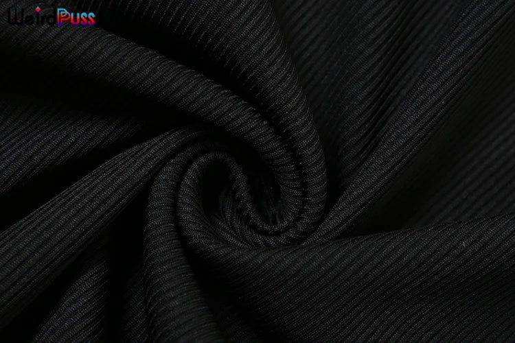 Weird Puss Summer Trend 2-teiliges Set Damen Weißer Saum Trägerloses Oberteil + Trägerkleid Elastische Streetwear-Outfits