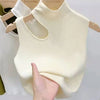Women Knitted Tank Top Summer Fall Slim Sweater Short Sleeveless Solid Summer Sweaters Hollow Out Pullovers 2026