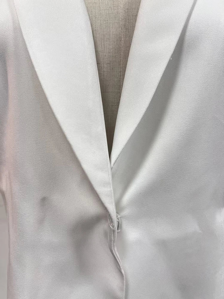 TWOTWINSTYLE Solid Chic Elegante Blazer für Damen Schalkragen Umhangärmel Tunika Schlankmachende Temperament Mäntel Damenmode Neu