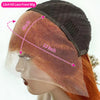 Swupod 13x4 13x6 220% Density Transparent HD Lace Front Wig for Women Deep Wave Remy Human Hair Ginger Orange 350# Loose Curly