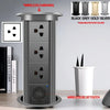 Motorized Lifting Pop Up Tower Power Outlet Hidden Mounted Kitchen Worktop USB Type C Socket with Speaker Wireless Charging